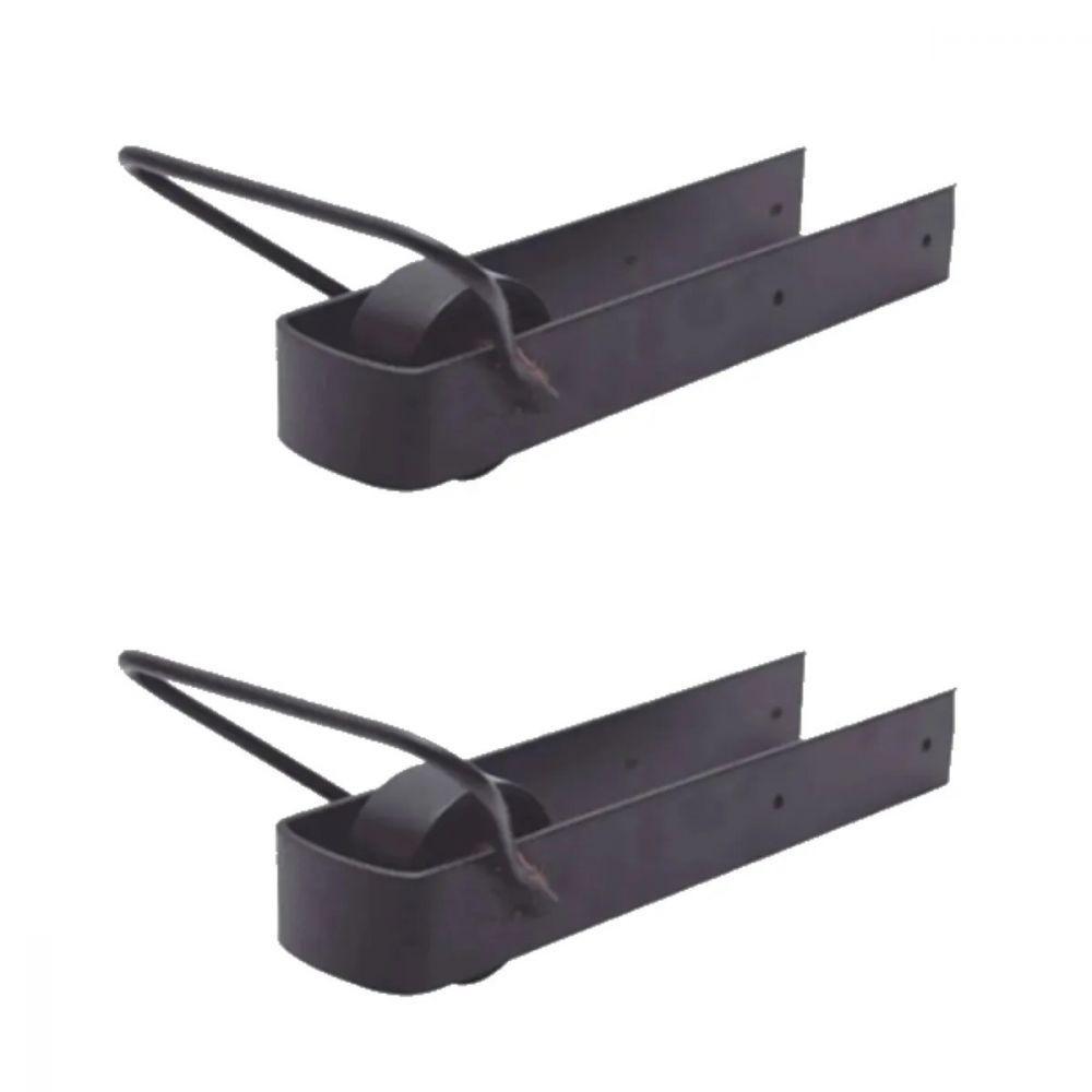 Kit 2 Pares De Trinco Correr Porteira Com Rodinha 350X70Mm - 1