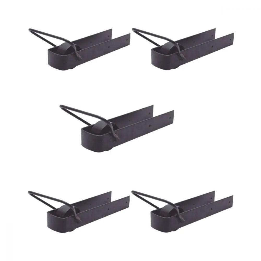 Kit 5 Pares De Trinco Correr Porteira Com Rodinha 350X70Mm - 1