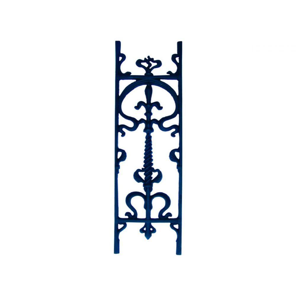 Grade Ferro Fundido Bombê Reta Sacada Varanda Escada 80X24Cm - 2