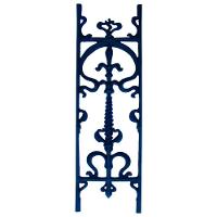 Grade Ferro Fundido Bombê Reta Sacada Varanda Escada 80X24Cm - 1