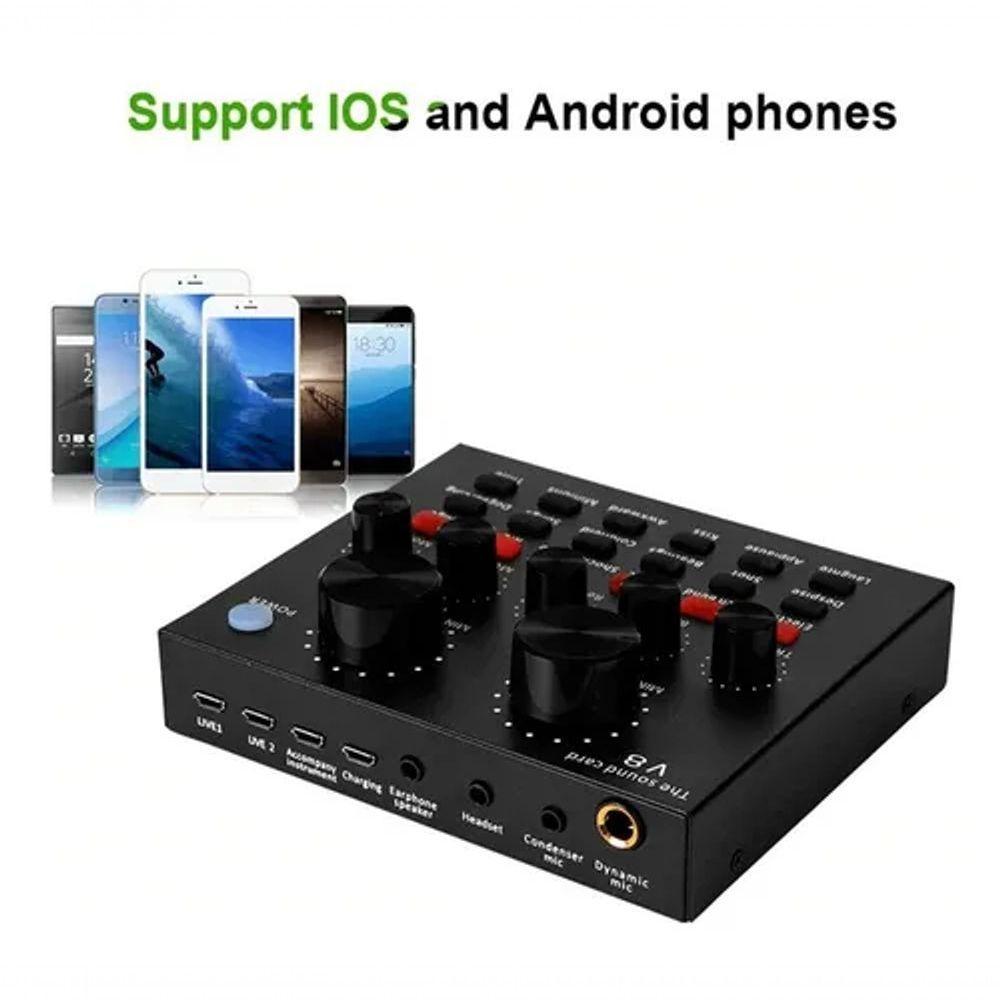 Smart Conjunto Interface V8 Mesa De Som Podcast E Lives - 2