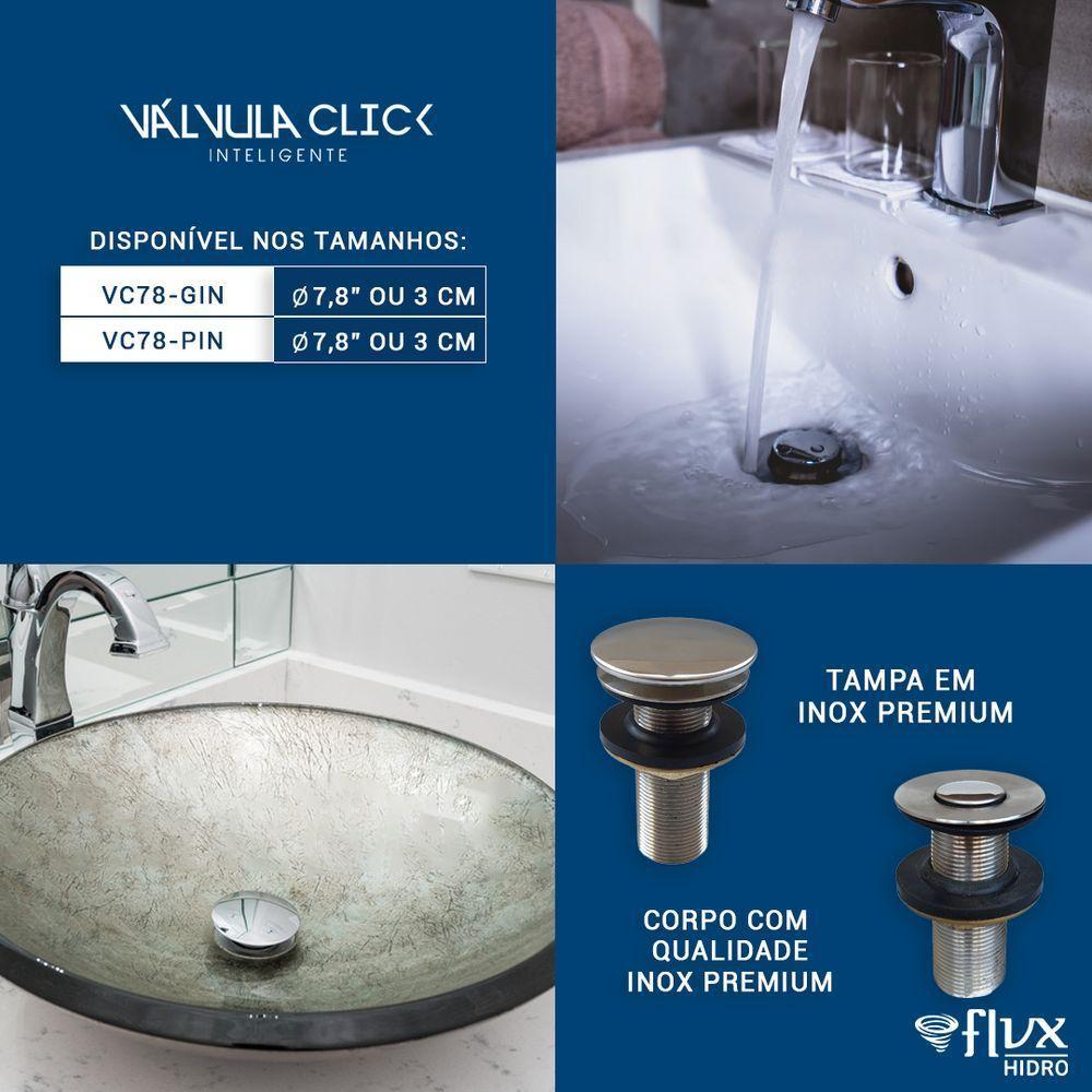 Válvula Click 7/8 Tampa Grande Inox - 4