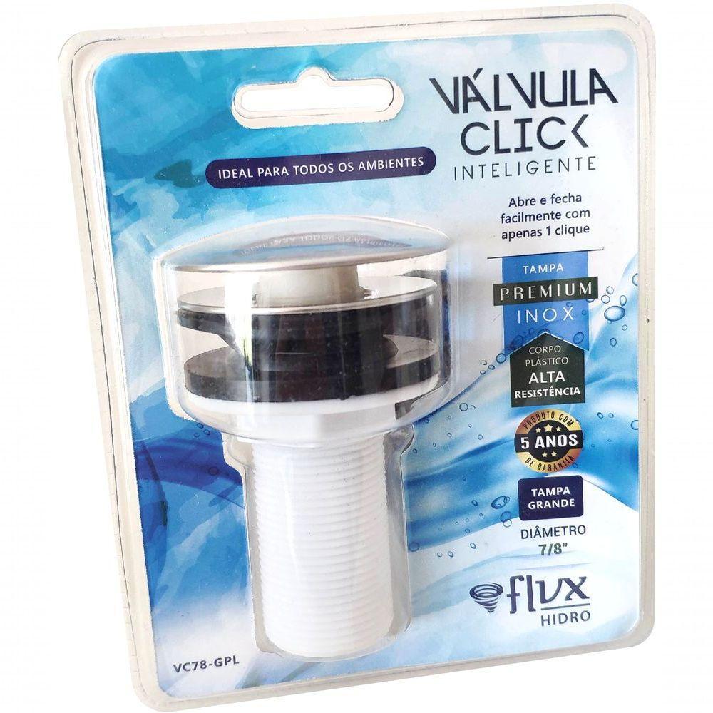 Válvula Click 7/8 Tampa Grande - Corpo Pvc Inox - 2