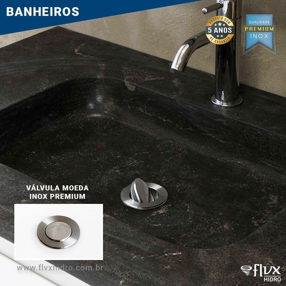 Válvula Moeda 1.1/4 - Tampa Giratória Inox - 4