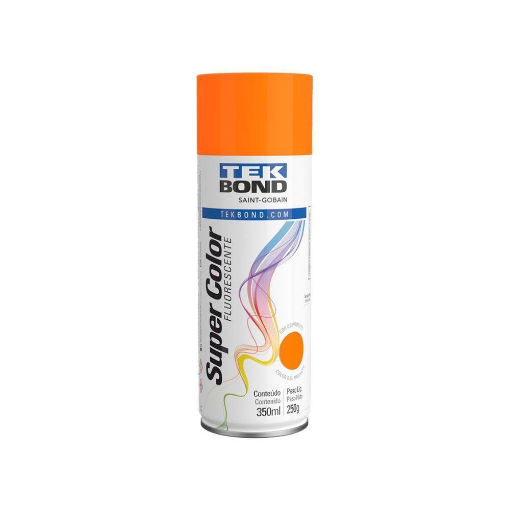 Tinta Aerossol Fluorescente 350ml - Tekbond Laranja - 1