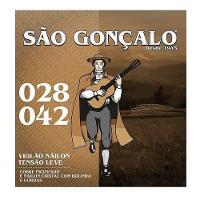 Encordoamento P-violão Nylon Cristal Com Bolinha 0.028 - 0.042 Tensão Leve São Gonçalo - 1