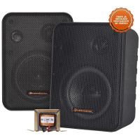 Caixa Acústica Com Trafo 70v(15w) Ambience Line Msb60nc Preta Hayonik - Par - 2 - 1