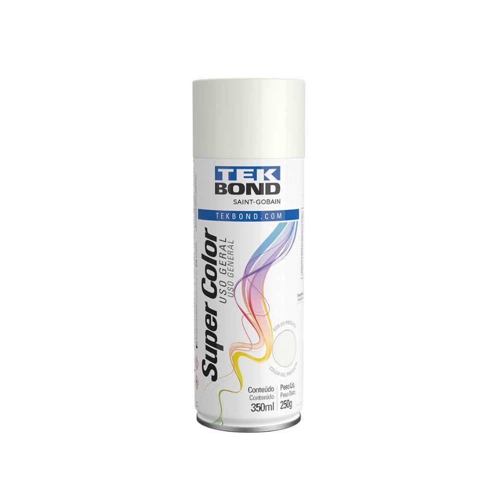 Tinta Aerossol Uso Geral 350ml - Tekbond Branco Fosco - 1