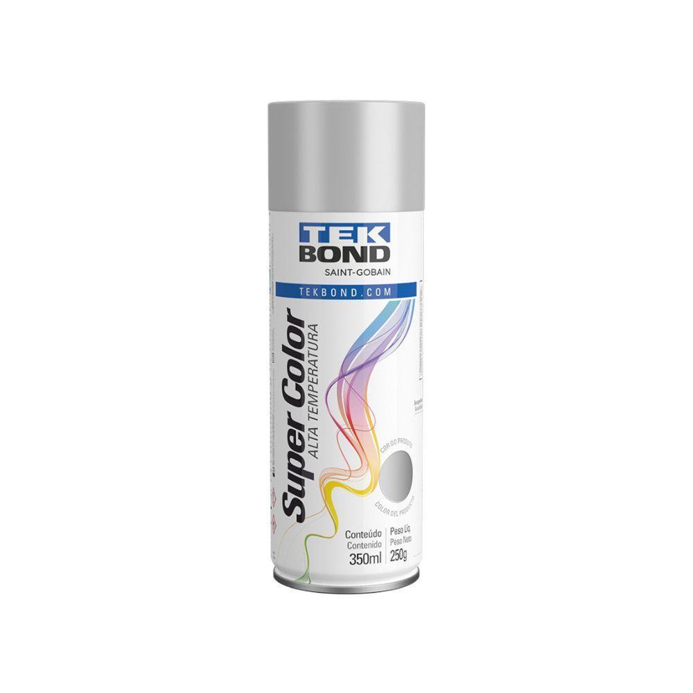 Tinta Aerossol Alta Temperatura 350ml - Tekbond Alumínio - 1
