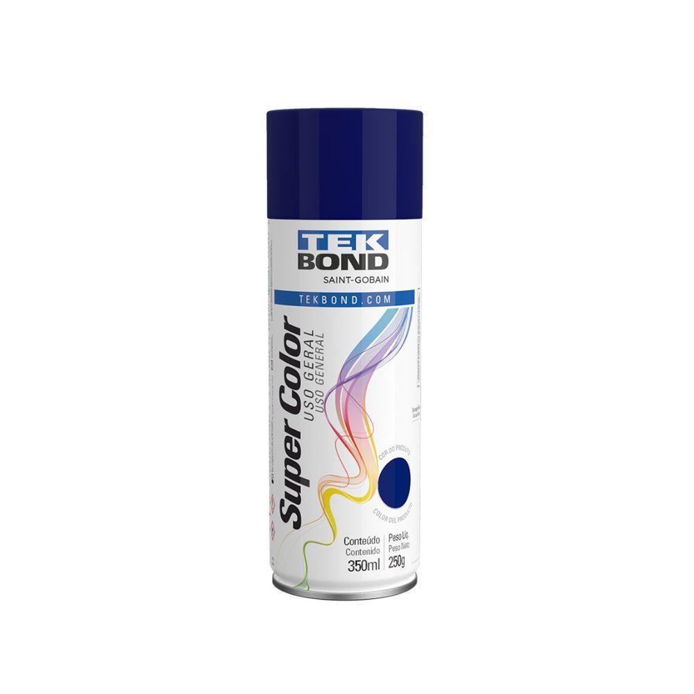 Tinta Aerossol Uso Geral 350ml - Tekbond Azul Escuro - 1