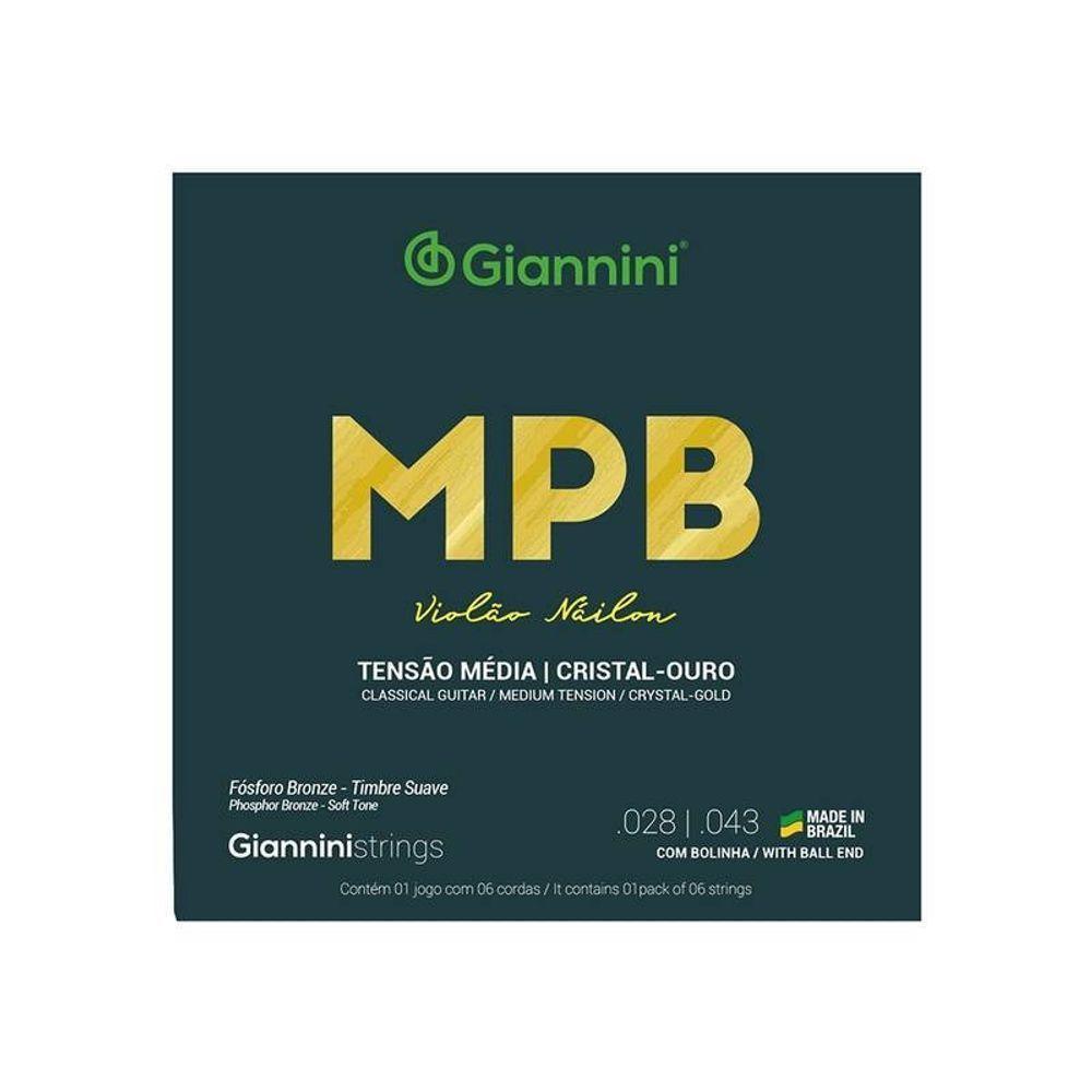 Encordoamento Giannini P-violão Nylon Cristal-ouro C-bolinha Genwg - 1