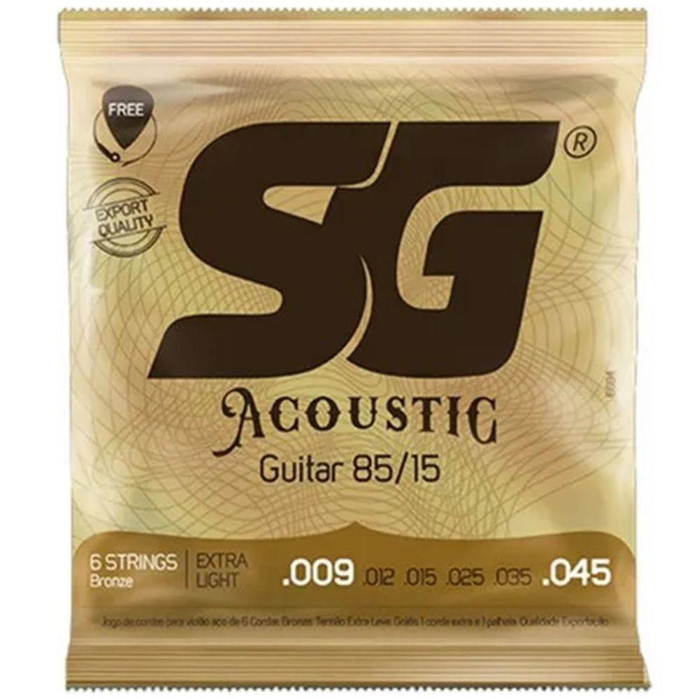 Encordoamento Para Violão Aço 009 Sg 85/15 Bronze - 1