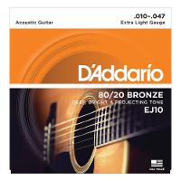 Encordoamento Para Violão Aço Ej10-b 80/20 Bronze. - 2