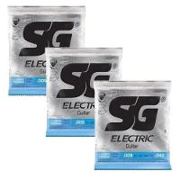 Kit 3 Encordoamento Guitarra 009 / 042 Extra Light - 1
