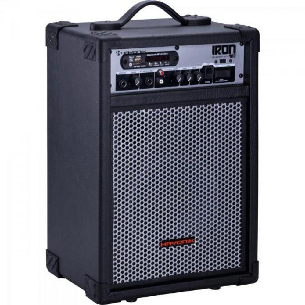 Caixa Multiuso Hayonik Iron 400 60Wbluetooth/Usb/Sd/Fm Preta - 4