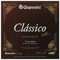 Encordoamento Giannini Clássico P-violão Nylon 65-35 Prateado Média Genwpm - 1