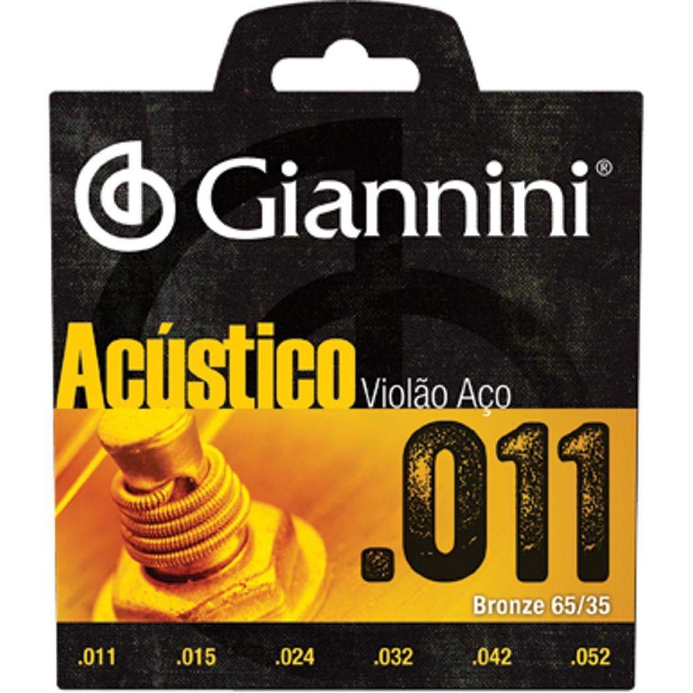 Encordoamento Para Violao Aço Acustico .011 Bronze - Gespw - 2