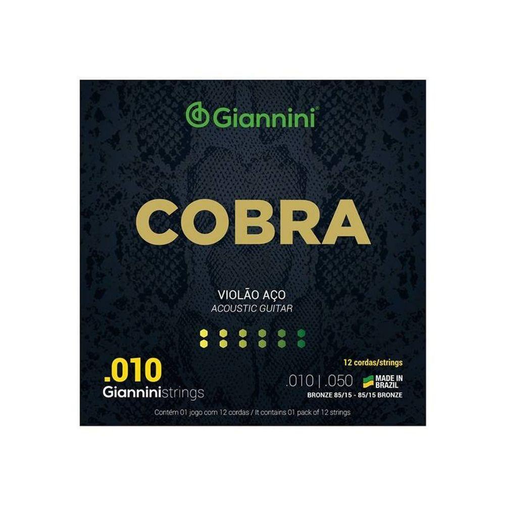 Encordoamento Giannini P-violão Bronze 85-15 Media 12 Cordas Geef12m - 1