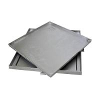 Tampa Tampão Chão Alumínio Dupla Vedação Rebaixado 50x50cm