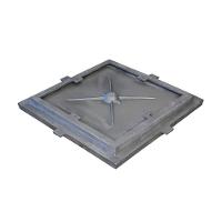 Tampa Tampão Chão Alumínio Dupla Vedação Rebaixado 50x50cm - 5