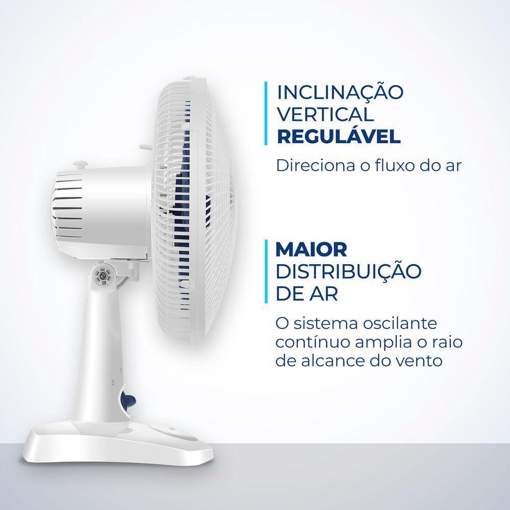 Ventilador De Mesa Mondial - 06 Pás - Vsp-30-w Vent 30cm Vsp-30-w 127v/60hz Super Power - 6