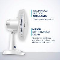 Ventilador De Mesa Mondial - 06 Pás - Vsp-30-w Vent 30cm Vsp-30-w 127v/60hz Super Power - 6