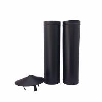 1,20 M De Duto Preto De 230 Mm De Diâmetro Com Chapéu Chinês - 1