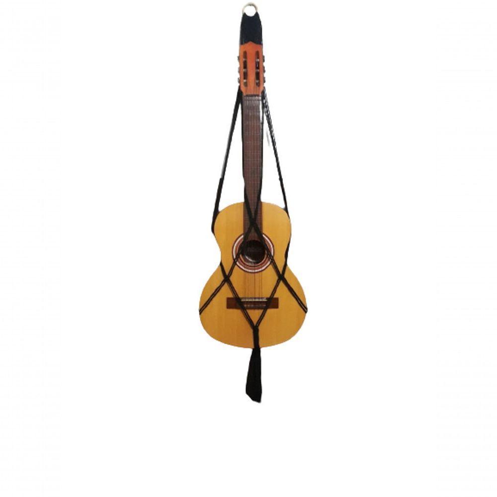 Suporte Violão Macramê Preto - 1