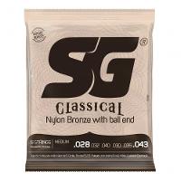 Encordoamento P-violão Nylon Bronze 65-35 Prata C-bolinha Tensão Média Sg 0.028 - 1