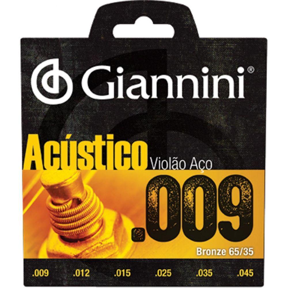 Encordoamento Para Violão Acústico Aço .009 Bronze Geswal - 2