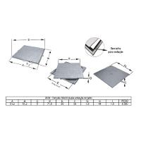 Tampa Tampão De Chão Alumínio Dupla Vedação Simples 50x50cm - 2