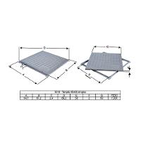 Tampa Tampão Chão Alumínio Fundido Quadrado Simples 60x60cm - 2