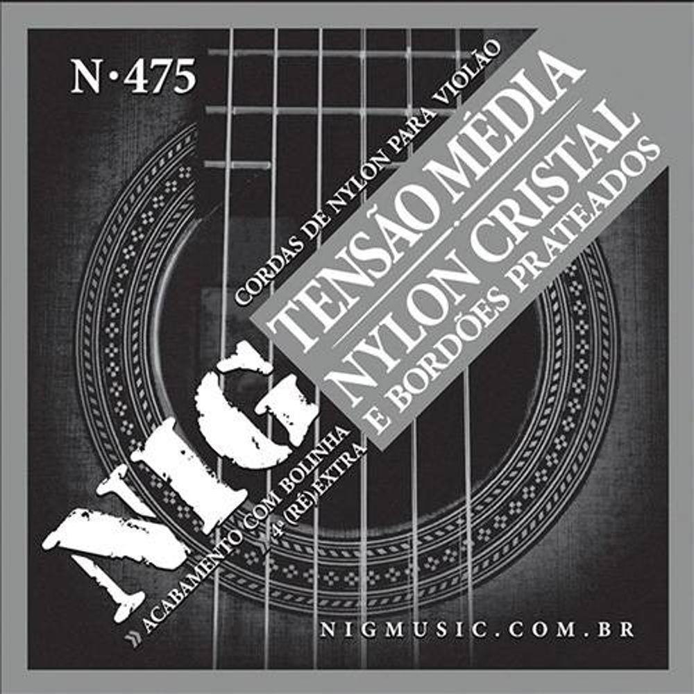 Encordoamento Violão Nylon-cristal-prateada Tensão Media Nig - 4ª Corda (ré) Extra - N475 - 1