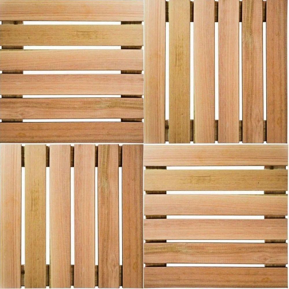 Conjunto Pátio Madeira Pinus Para Lojas 4 Uni 50X50 Vazado - 3
