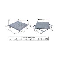 Tampa Tampão Chão Alumínio Fundido Quadrado Simples 80x80cm