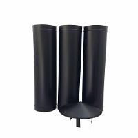 1,80 M De Duto Preto De 150 Mm De Diâmetro Com Chapéu Chinês - 1