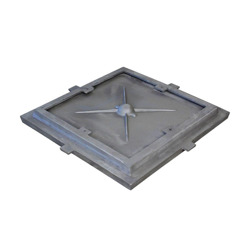 Tampa Tampão De Chão Alumínio Dupla Vedação Simples 60x60cm - 5