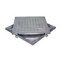 Tampa Tampão De Chão Alumínio Dupla Vedação Simples 60x60cm