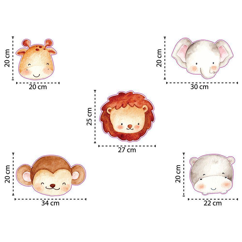 Kit 4 Faixas Decorativas Papel Parede E 5 Adesivos Infantil - 7