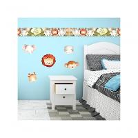 Kit 4 Faixas Decorativas Papel Parede E 5 Adesivos Infantil - 7