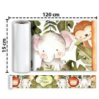Kit 4 Faixas Decorativas Papel Parede E 5 Adesivos Infantil - 13