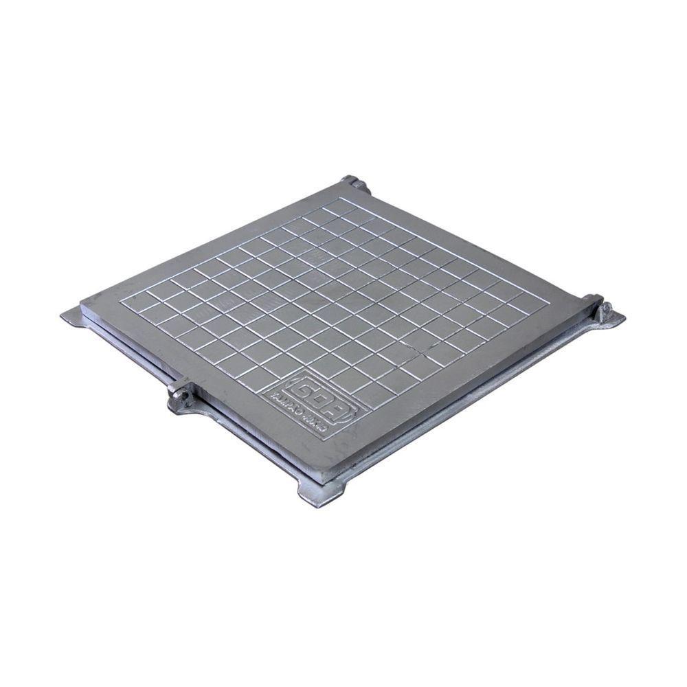 Tampa Tampão De Chão Articulado Com Porta Cadeado 50x50cm - 1