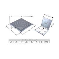 Tampa Tampão De Chão Articulado Com Porta Cadeado 50x50cm - 2