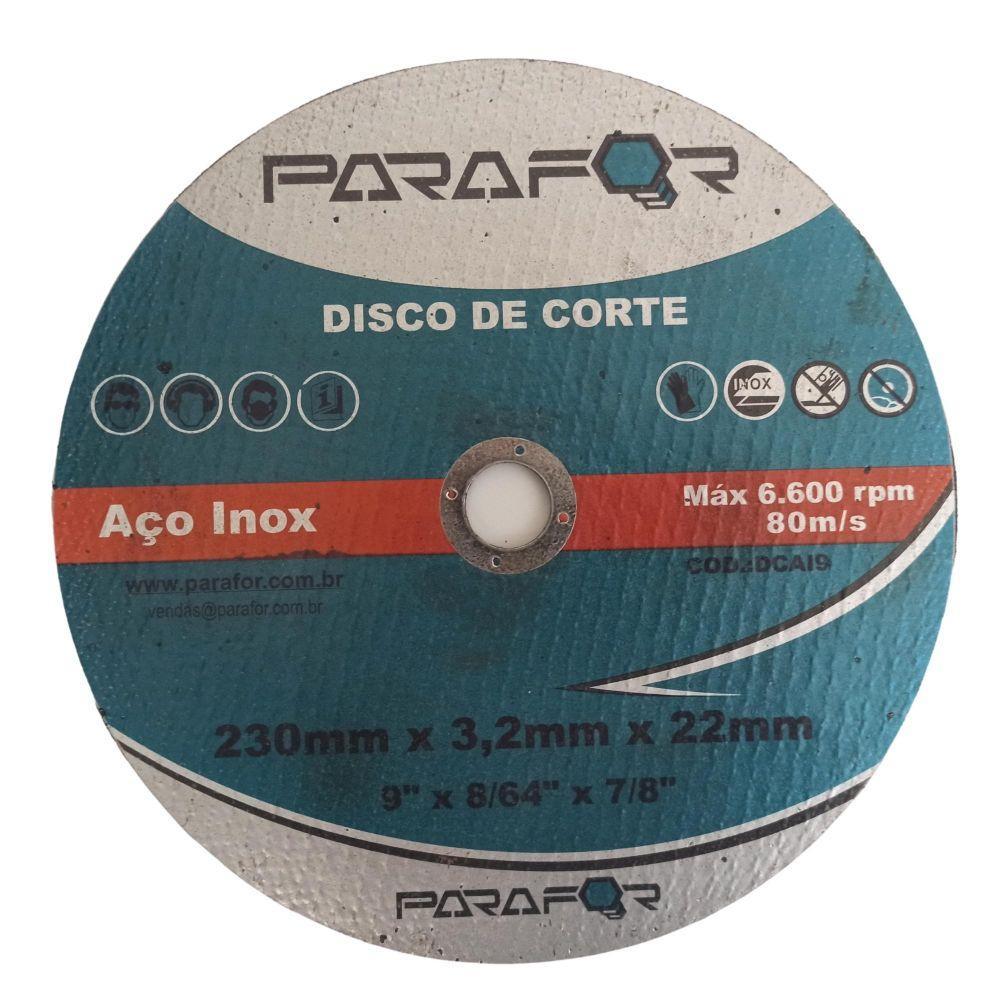 25 Discos de Corte Aço Inox 9 X 7/8 (230 X 3.2 X 22mm) - 1