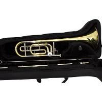 Trombone De Vara c/Rotor Laqueado Dourado c/Case New York