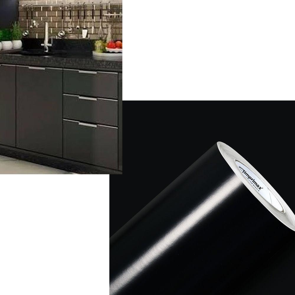 Adesivo Vinil Envelopamento 15mx50cm Preto Brilho - 1