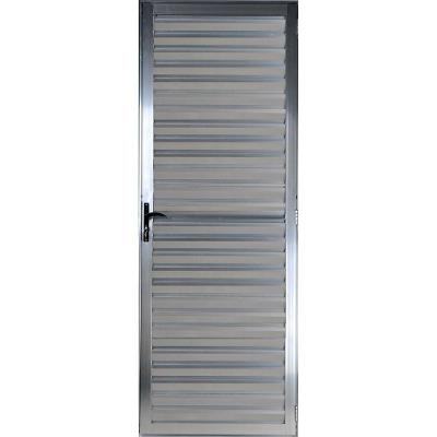 Porta De Alumínio Palheta 2,10 X 0,70 Direita