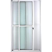 Porta De Alumínio De Correr 2 Folhas 25 c/Chave Branco - 4