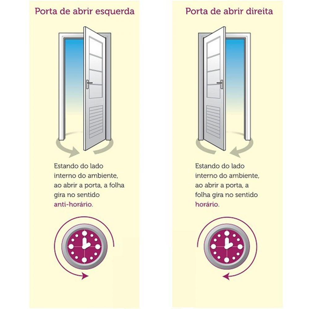 Porta de Madeira Milano Hdf Puxador Reto 2,10x0,82 Direita - 2