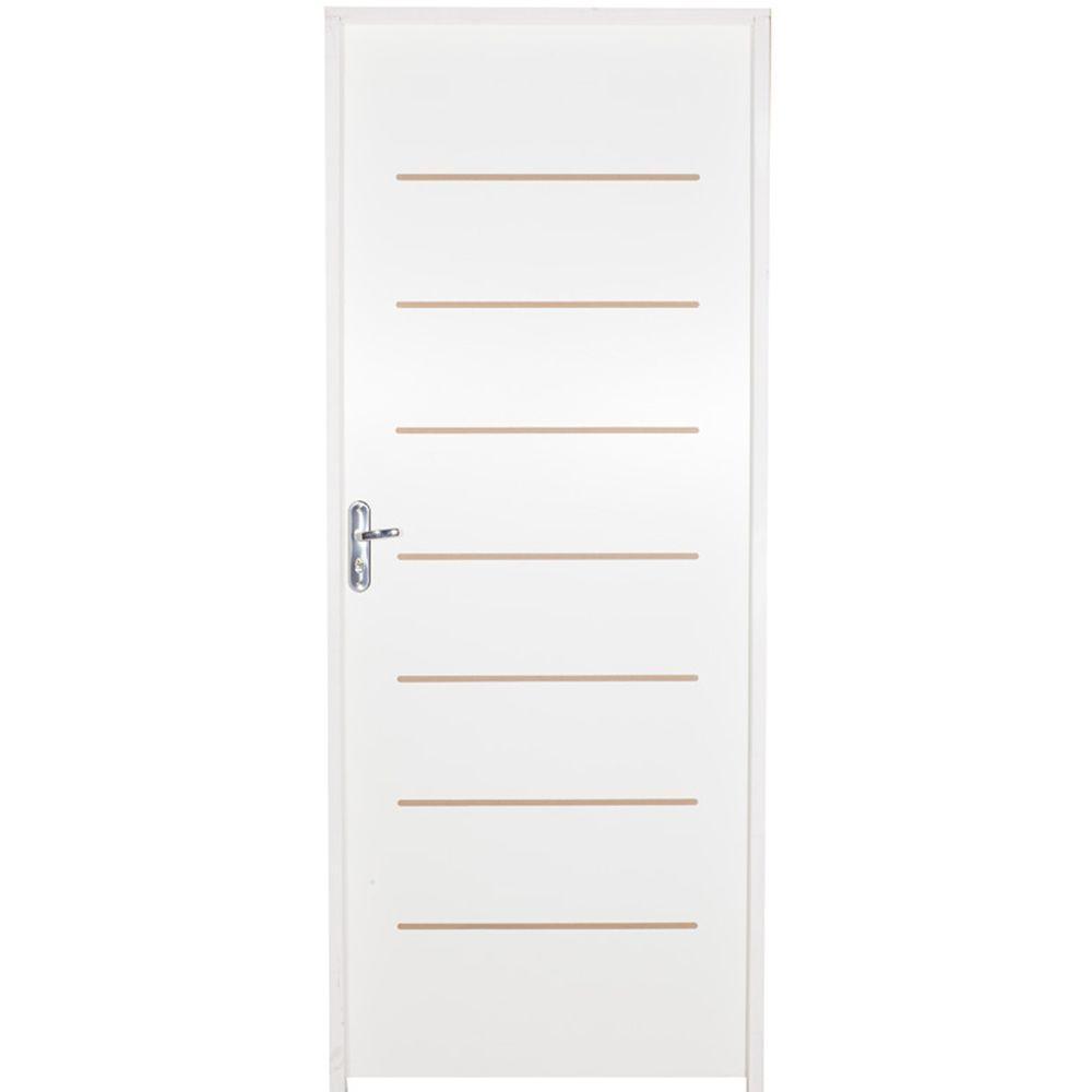 Kit Porta de Madeira Cristal Hdf Primer 2,10x0,82 Direita - 1